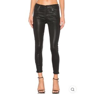 AGOLDE Sophie High Rise Skinny Black Leatherette Jeans in Size 24